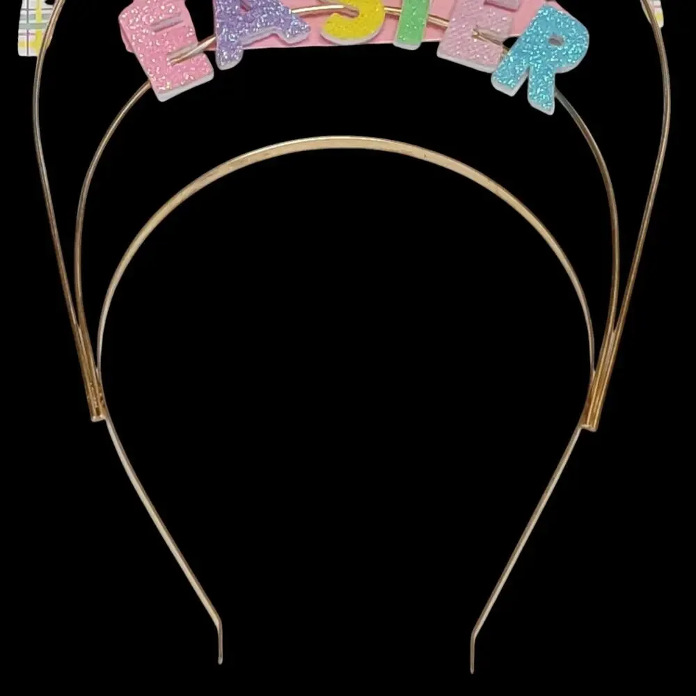 Hoppy Easter Headband Pastel Gold Bunny Rabbit Holiday‎ Spring Girls Women Hair